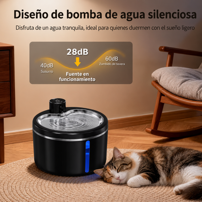 Fuente de Agua para Gatos Inalámbrica