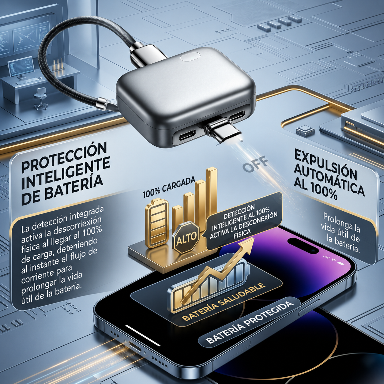 Adaptador de Carga Seguro (Tipo C)